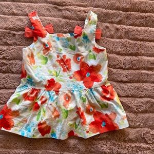 Janie and Jack Peplum top in floral print